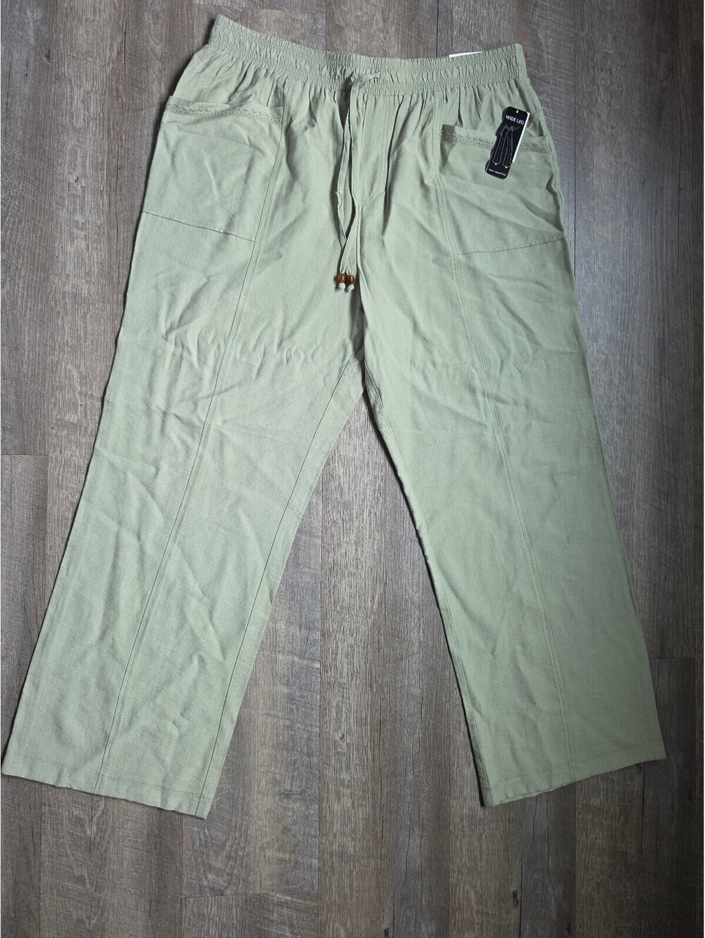 Soho Apparel Wide Leg Pants XL Light Green New with Tags
